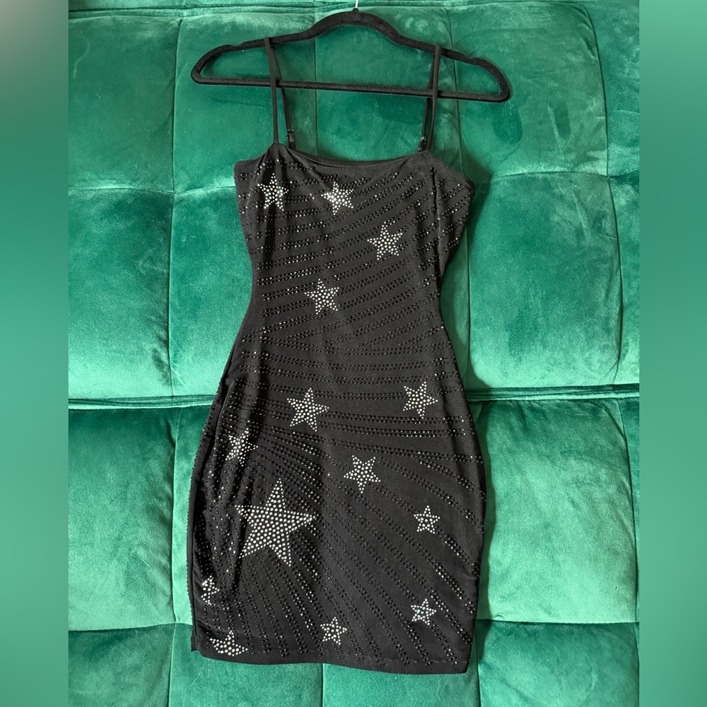 Windsor Black Starry Mini Hoco Dress - Picture 3 of 7